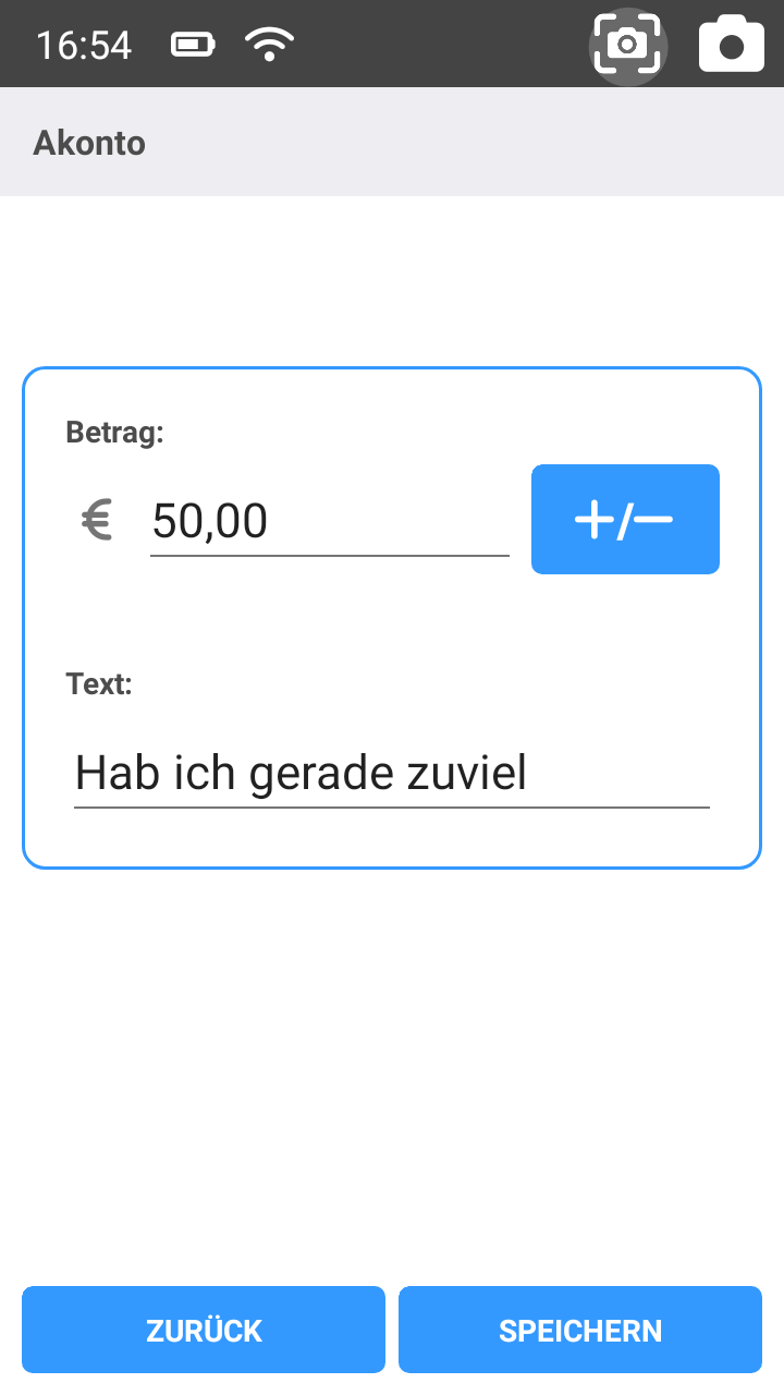 Akonto oder Überzahlung