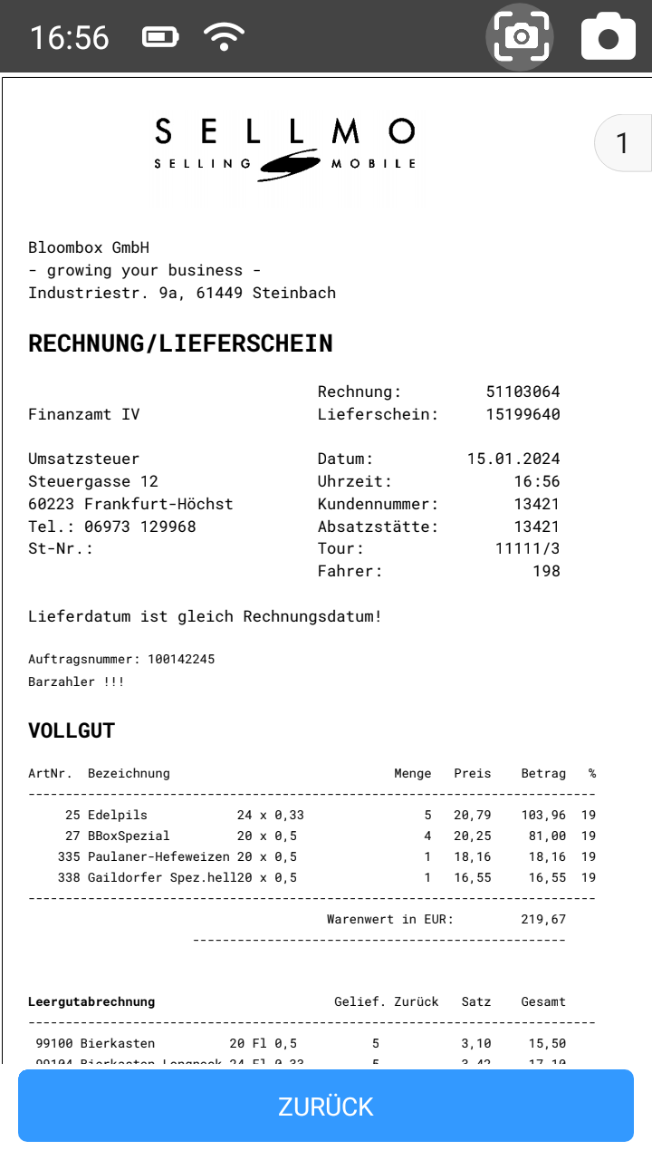 Belegdruck: Gestaltung